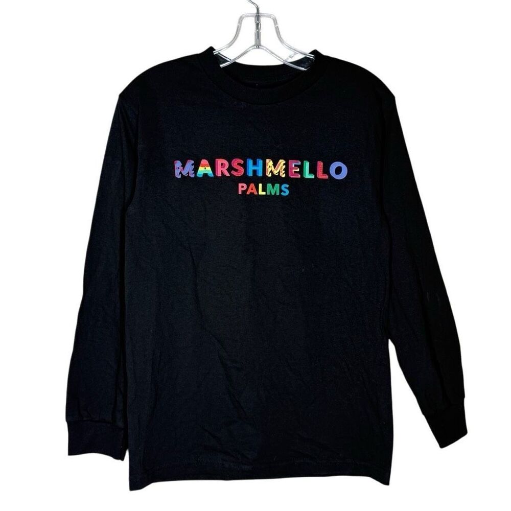 Marshmello Mellogang Black Long Sleeve Shirt Size S Crew Neck Pullover
